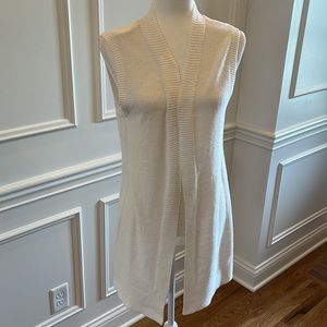 Chico’s Long Sleeveless White Sweater